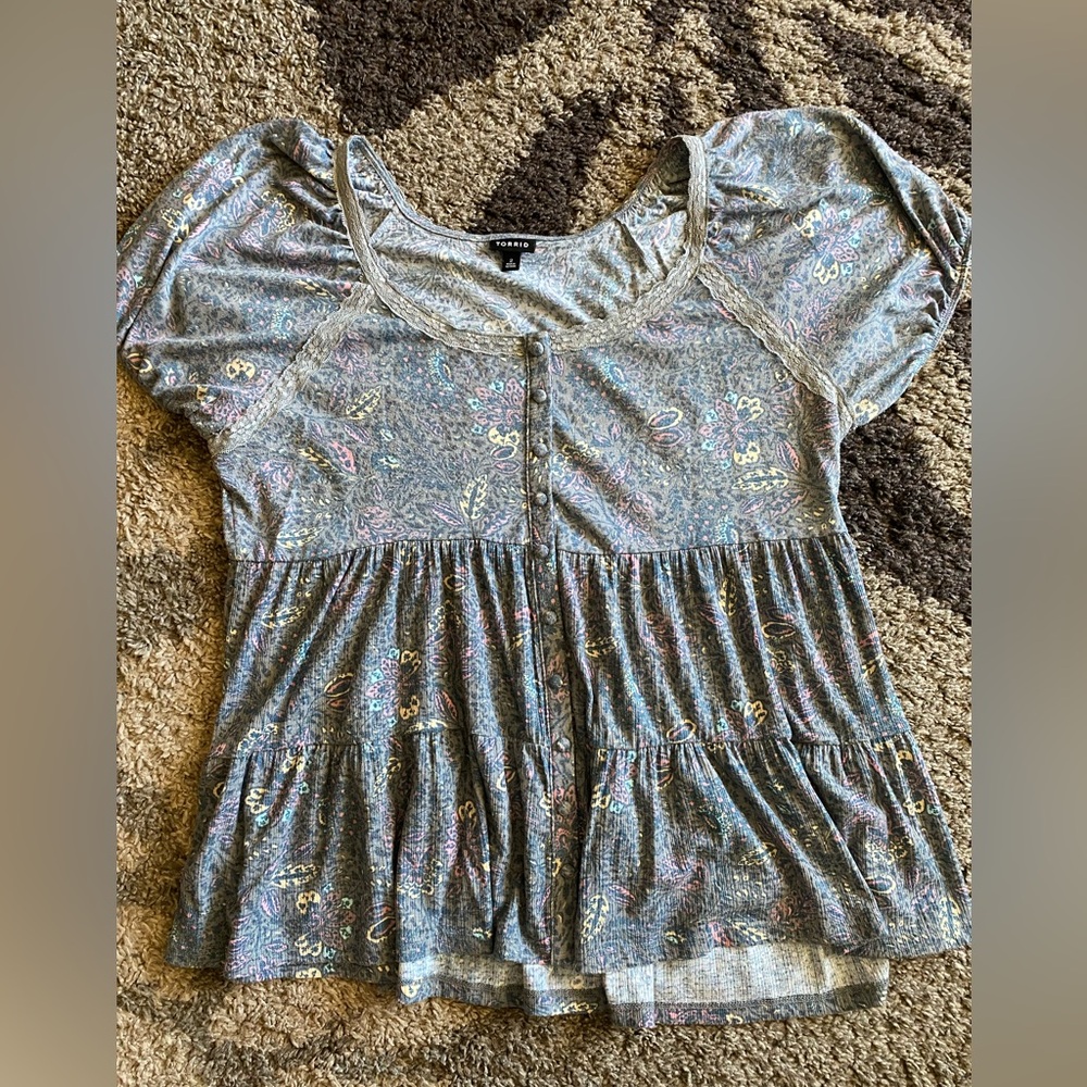 Torrid Babydoll Tiered Top